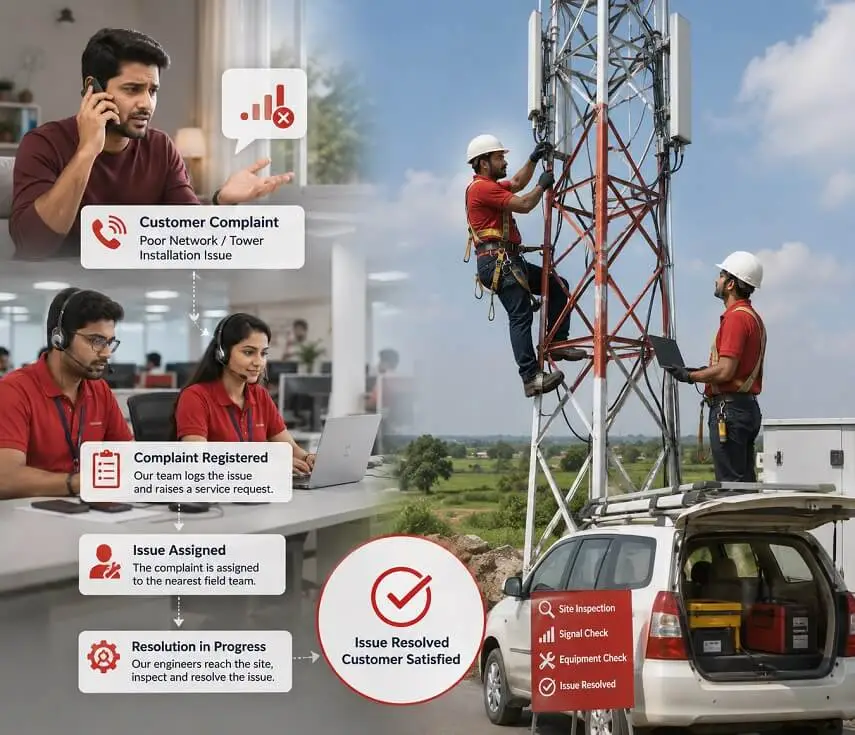 Register complaint for Airtel tower installation