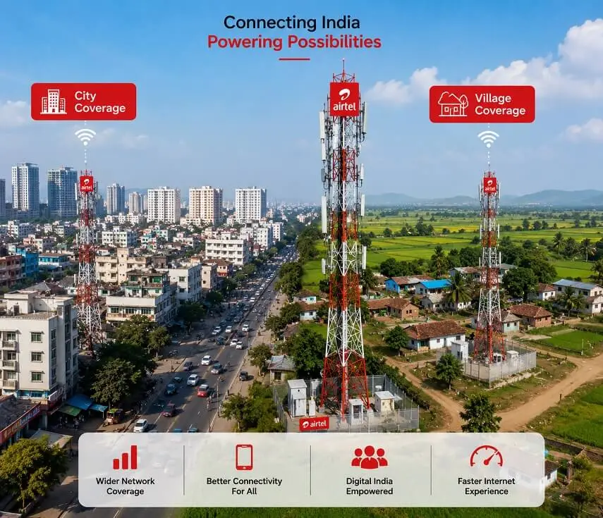 Apply 5G tower in village and city