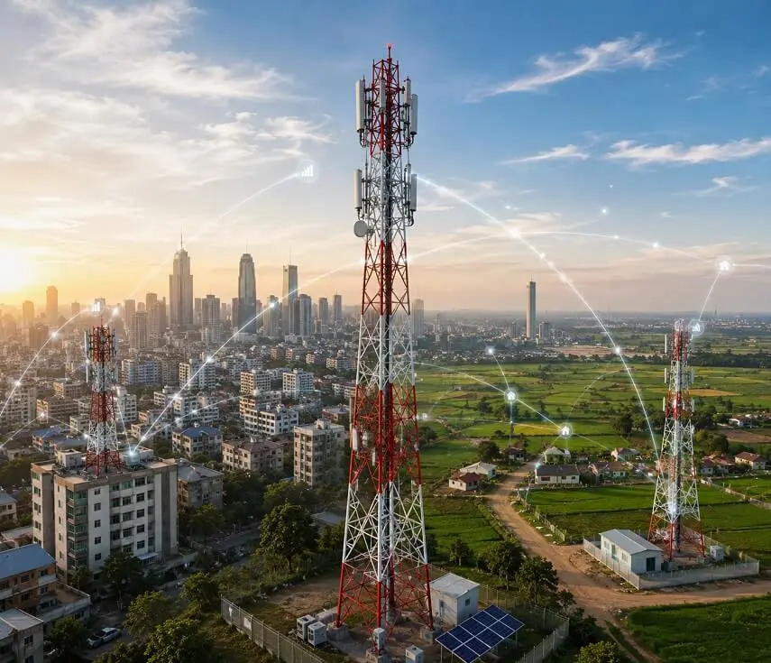 Apply 5G tower in village and city